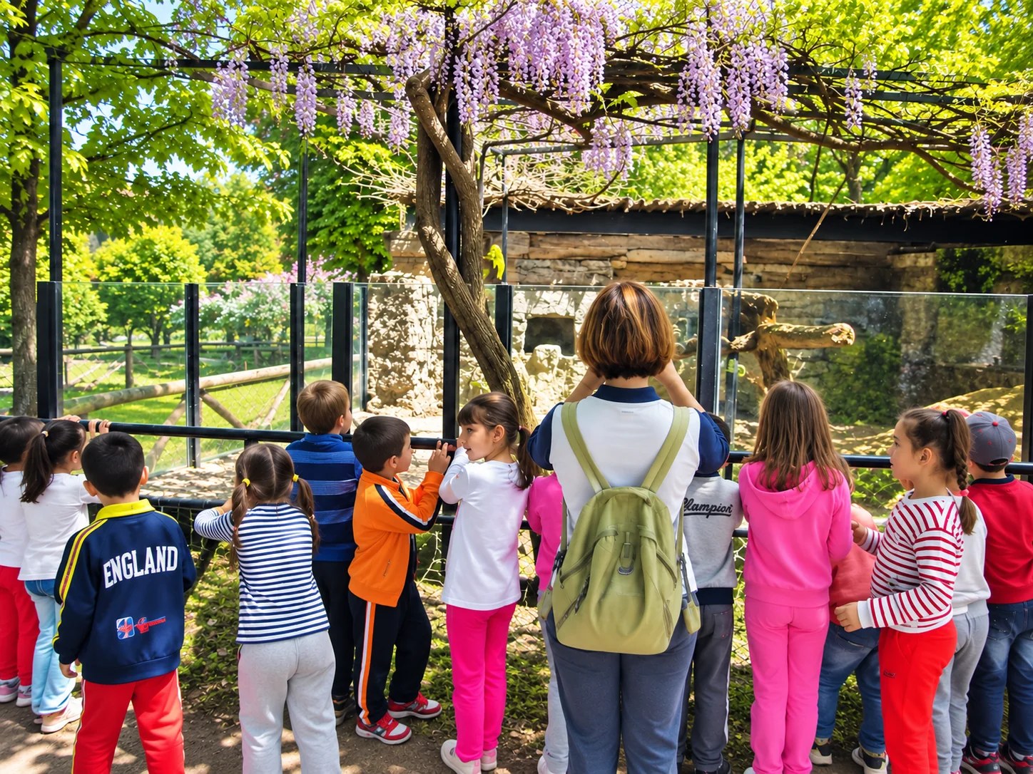 Bambini in visita didattica al Parco La Rupe